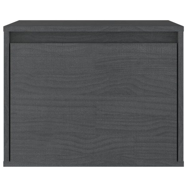 Móveis de TV 3 pcs madeira de pinho maciça cinzento - Image 6