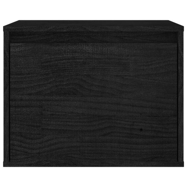 Móveis de TV 3 pcs madeira de pinho maciça preto - Image 7