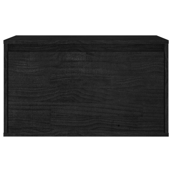 Móveis de TV 3 pcs madeira de pinho maciça preto - Image 8
