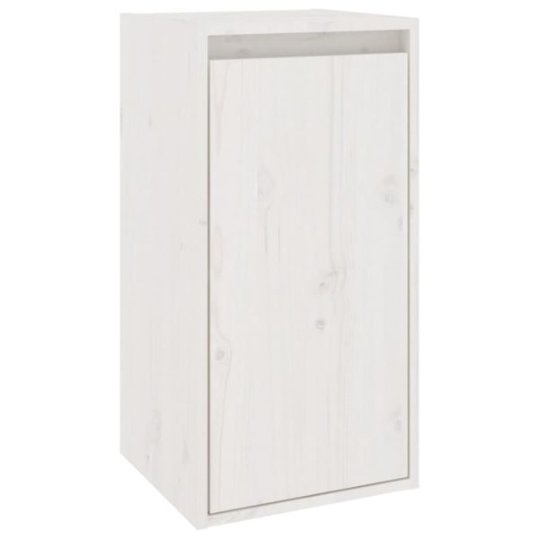 Móveis de TV 2 pcs madeira de pinho maciça branco - Image 5