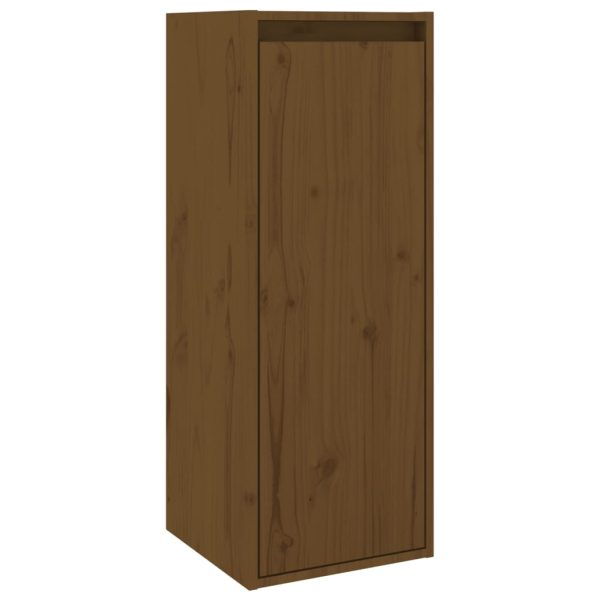 Móveis de TV 2 pcs madeira de pinho maciça castanho-mel - Image 7