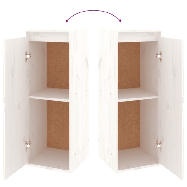 Móveis de TV 3 pcs madeira de pinho maciça branco - Image 10
