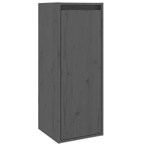 Móveis de TV 4 pcs madeira de pinho maciça cinzento - Image 7