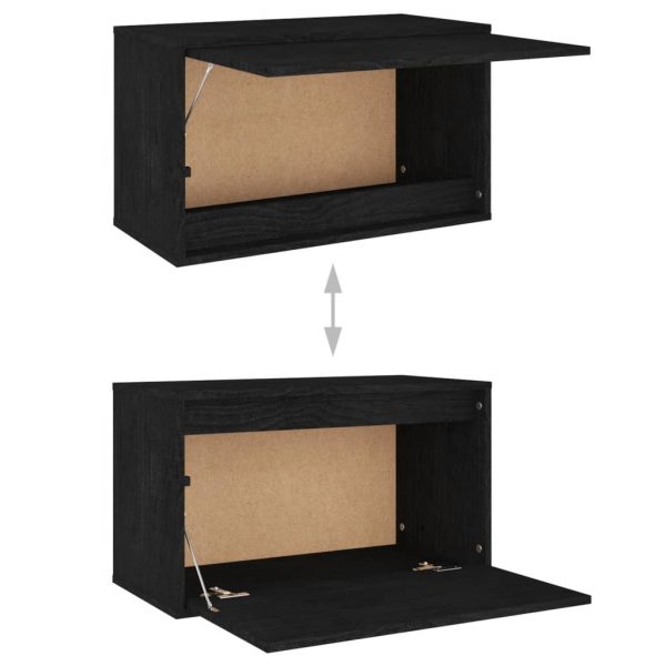 Móveis de TV 6 pcs madeira de pinho maciça preto - Image 6