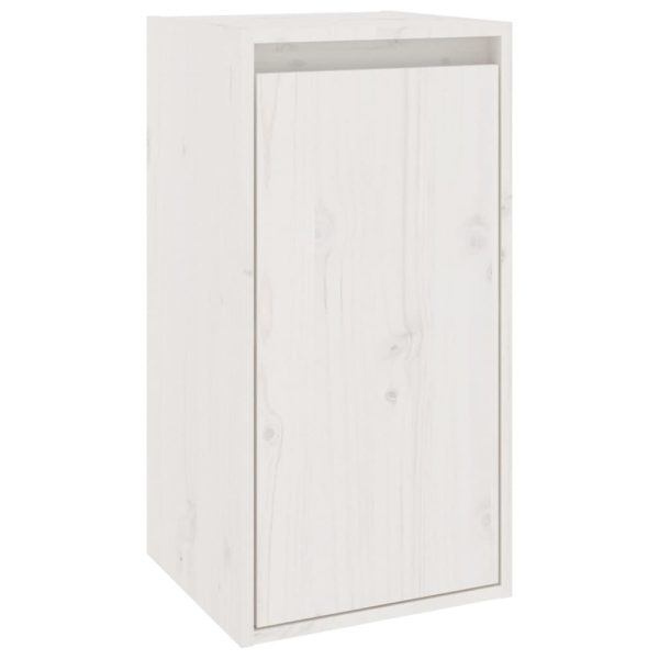 Móveis de TV 6 pcs madeira de pinho maciça branco - Image 9