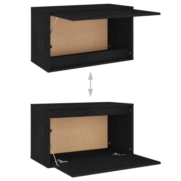 Móveis de TV 6 pcs madeira de pinho maciça preto - Image 6