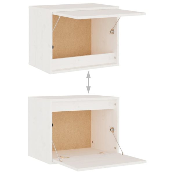 Móveis de TV 4 pcs madeira de pinho maciça branco - Image 6