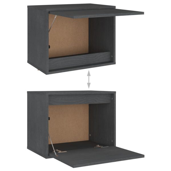 Móveis de TV 4 pcs madeira de pinho maciça cinzento - Image 6