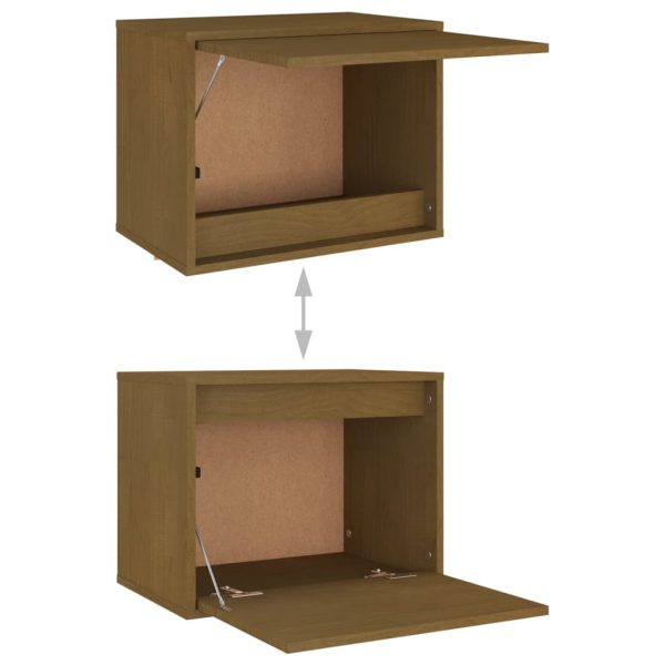 Móveis de TV 4 pcs madeira de pinho maciça castanho-mel - Image 6