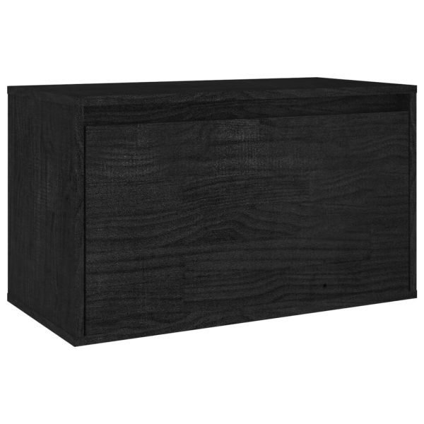 Móveis de TV 6 pcs madeira de pinho maciça preto - Image 9