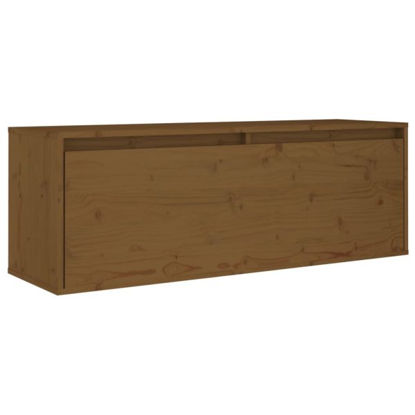 Móveis de TV 3 pcs madeira de pinho maciça castanho-mel - Image 7