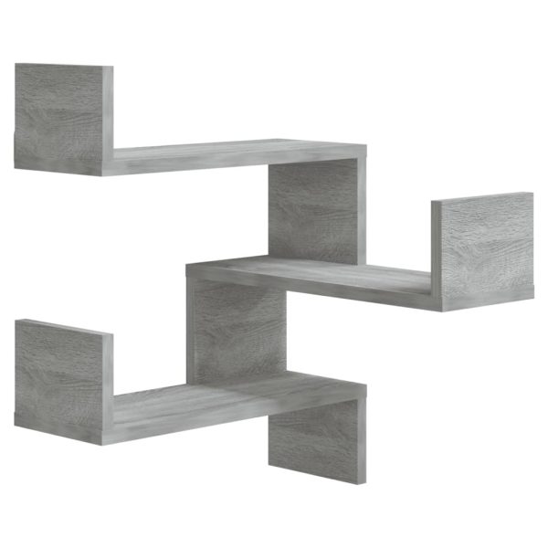 Estante canto 2pcs 40x40x50cm derivados madeira cinzento sonoma - Image 3