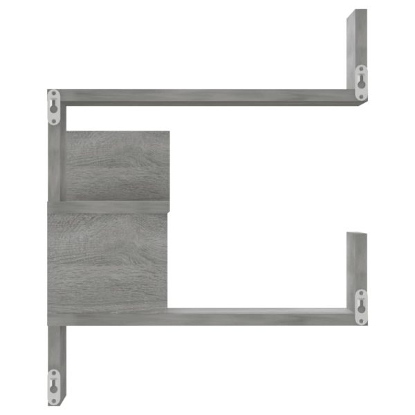 Estante canto 2pcs 40x40x50cm derivados madeira cinzento sonoma - Image 5