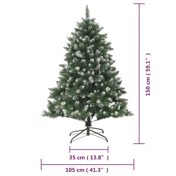 Árvore de Natal artificial com suporte 150 cm PVC - Image 9