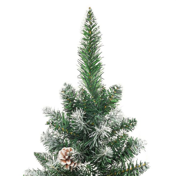 Árvore de Natal artificial fina com suporte PVC 210 cm - Image 3