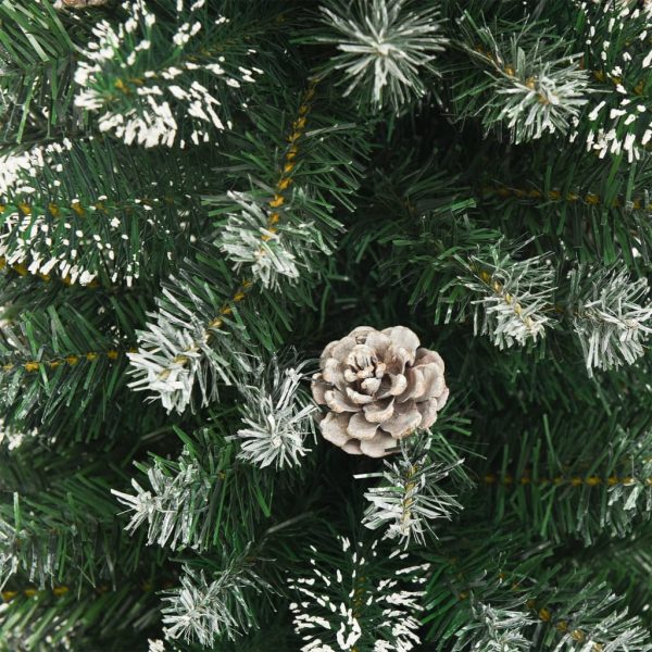 Árvore de Natal artificial fina com suporte PVC 210 cm - Image 5