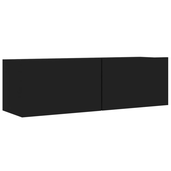 Conjunto móveis de TV 8 pcs madeira processada preto - Image 5