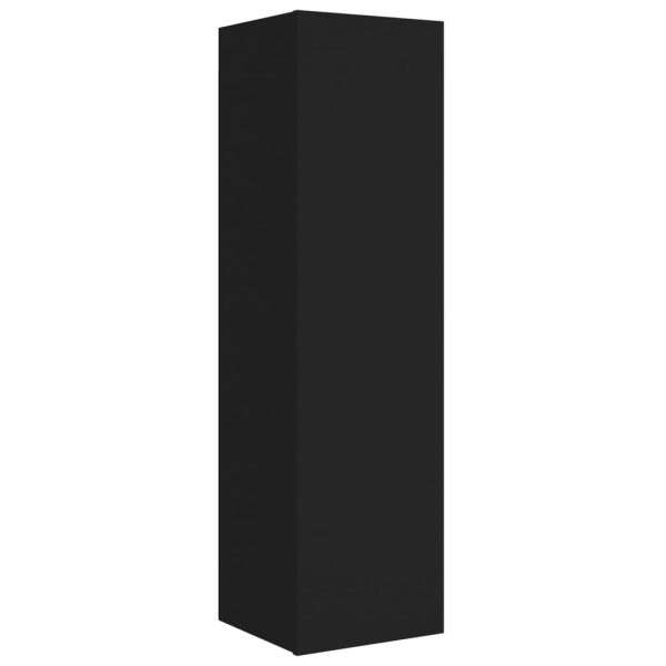 Conjunto móveis de TV 8 pcs madeira processada preto - Image 7
