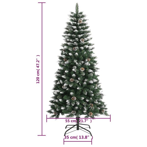 Árvore de Natal artificial com suporte 120 cm PVC verde - Image 9