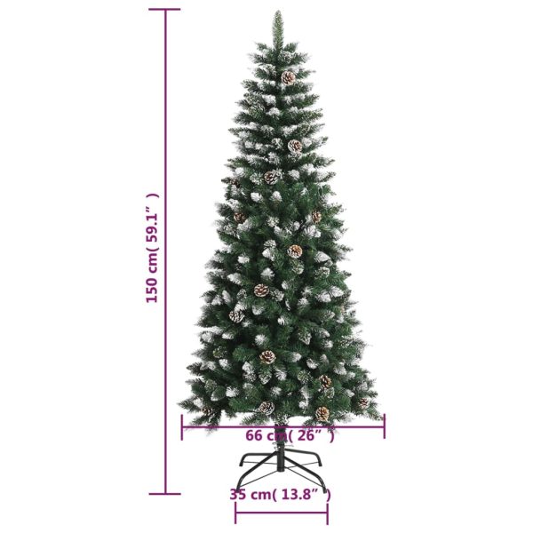 Árvore de Natal artificial com suporte 150 cm PVC verde - Image 9