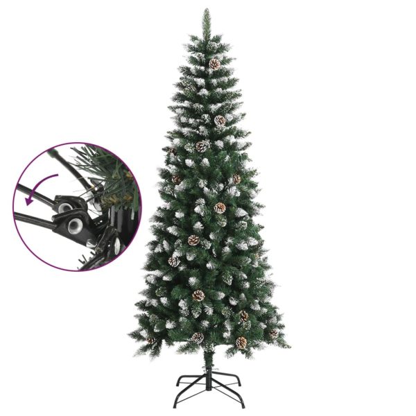 Árvore de Natal artificial com suporte 180 cm PVC verde - Image 3