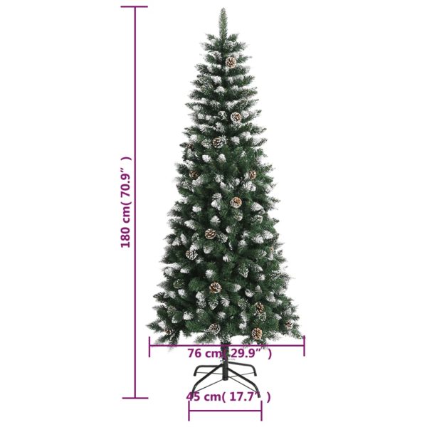 Árvore de Natal artificial com suporte 180 cm PVC verde - Image 9