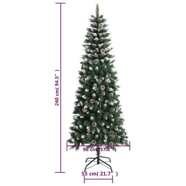 Árvore de Natal artificial com suporte 240 cm PVC verde - Image 9