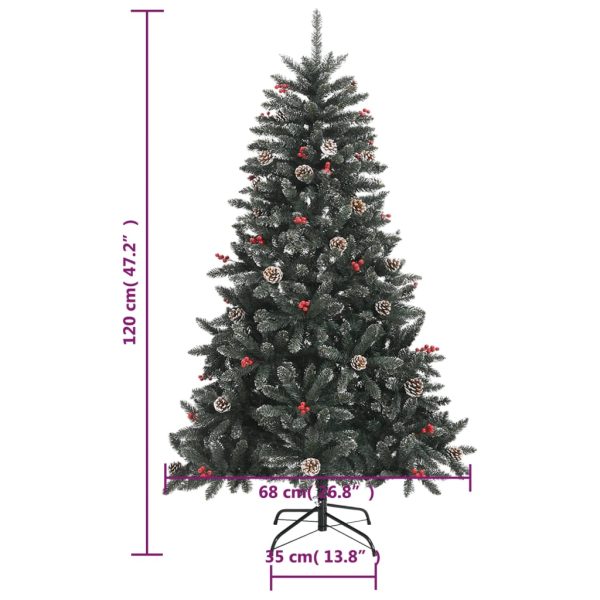 Árvore de Natal artificial com suporte 120 cm PVC verde - Image 9