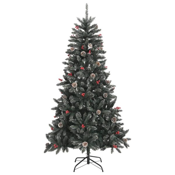 Árvore de Natal artificial com suporte 180 cm PVC verde - Image 2