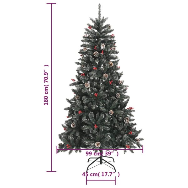 Árvore de Natal artificial com suporte 180 cm PVC verde - Image 9