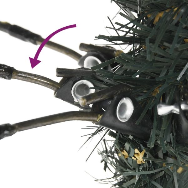 Árvore de Natal artificial com suporte 210 cm PVC verde - Image 4