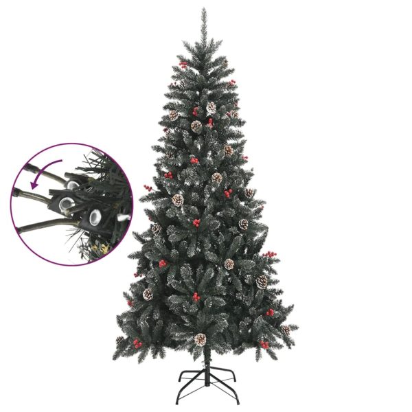 Árvore de Natal artificial com suporte 240 cm PVC verde - Image 3
