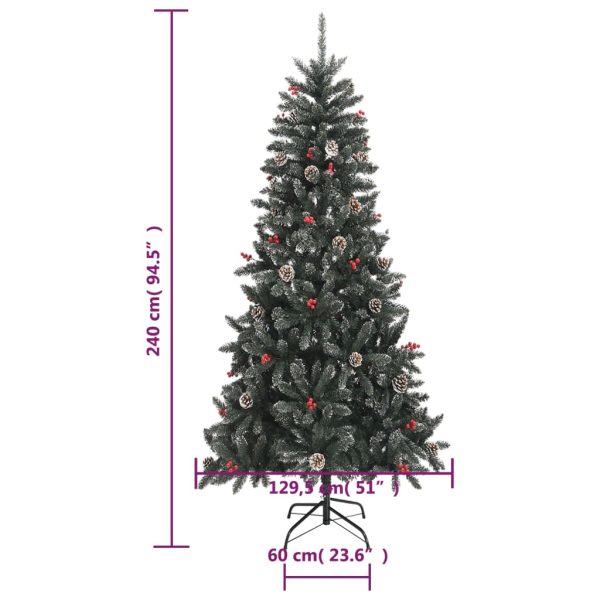 Árvore de Natal artificial com suporte 240 cm PVC verde - Image 9
