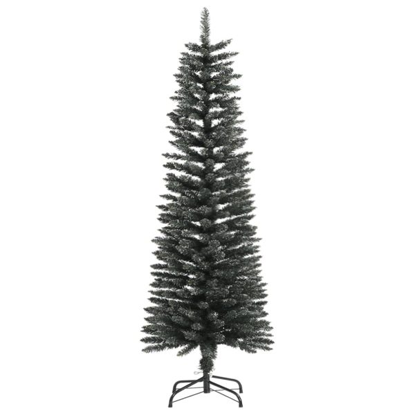 Árvore de Natal artificial fina com suporte 120 cm PVC verde - Image 2