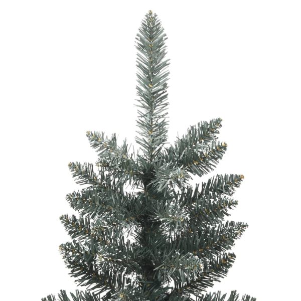 Árvore de Natal artificial fina com suporte 120 cm PVC verde - Image 3