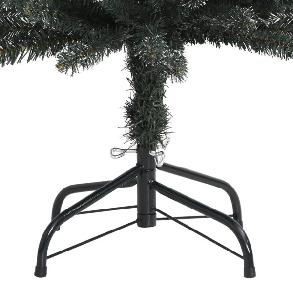 Árvore de Natal artificial fina com suporte 120 cm PVC verde - Image 4
