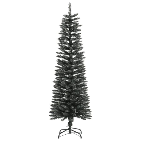 Árvore de Natal artificial fina com suporte 150 cm PVC verde - Image 2