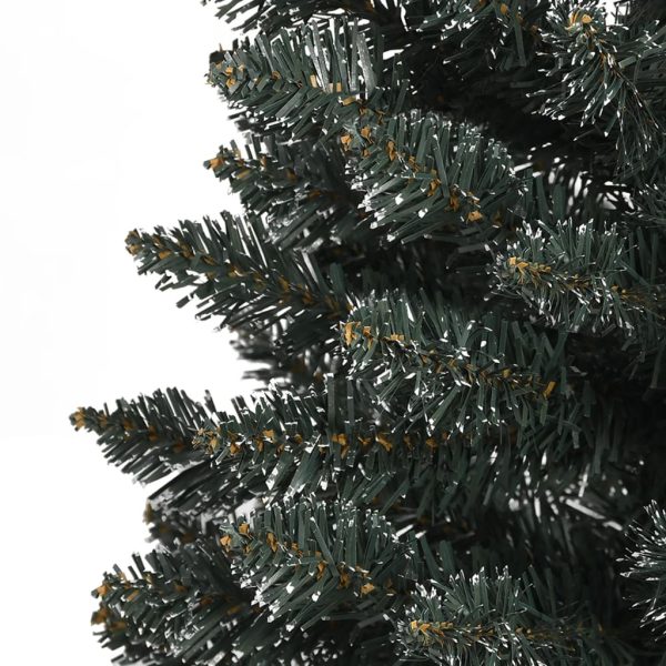 Árvore de Natal artificial fina com suporte 150 cm PVC verde - Image 5