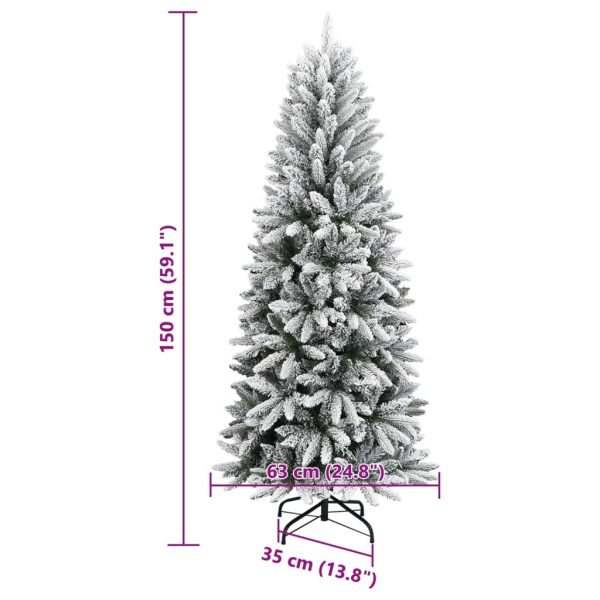 Árvore de Natal artificial com neve PVC & PE 150 cm - Image 8