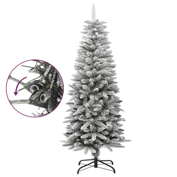 Árvore de Natal artificial fina com neve PVC & PE 120 cm - Image 3