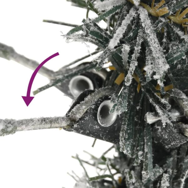 Árvore de Natal artificial fina com neve PVC & PE 120 cm - Image 4