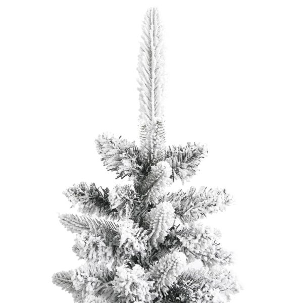 Árvore de Natal artificial fina com neve PVC & PE 120 cm - Image 5