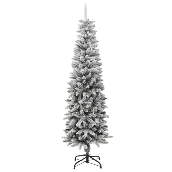 Árvore de Natal artificial fina com neve PVC & PE 180 cm - Image 2
