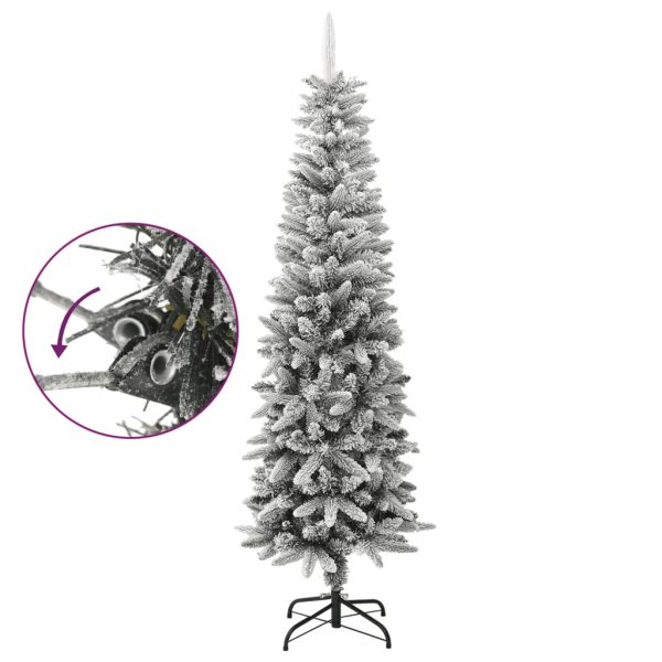 Árvore de Natal artificial fina com neve PVC & PE 180 cm - Image 3