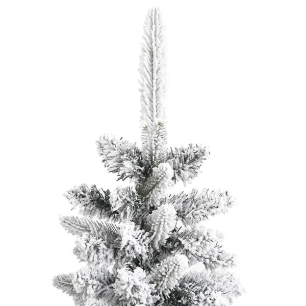 Árvore de Natal artificial fina com neve PVC & PE 180 cm - Image 5