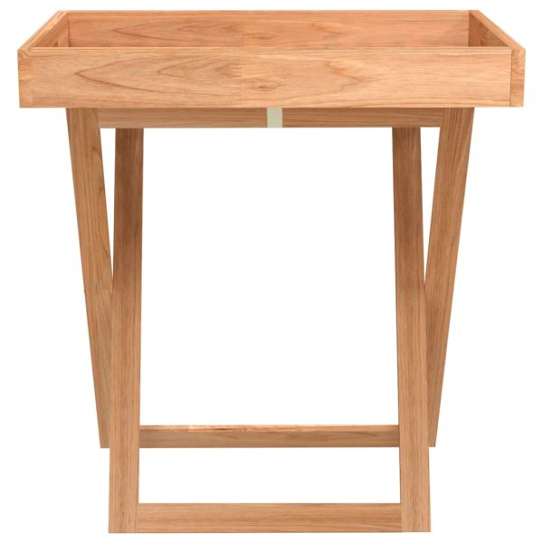 Mesa/tabuleiro dobrável 52x36x56,5 madeira de nogueira maciça - Image 3
