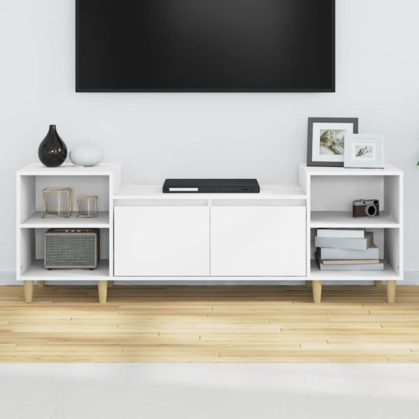 Móvel p/ TV 160x35x55 cm derivados de madeira branco - Image 3
