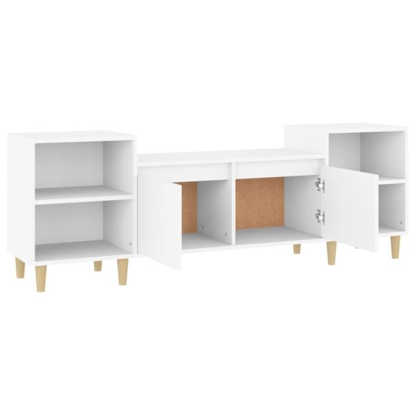 Móvel p/ TV 160x35x55 cm derivados de madeira branco - Image 7