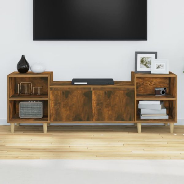 Móvel de TV 160x35x55 cm derivados de madeira carvalho fumado - Image 3