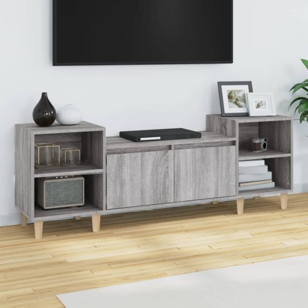 Móvel de TV 160x35x55 cm derivados de madeira cinzento sonoma